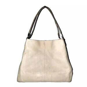 Phoebe Madison White Leather Shoulder Bag